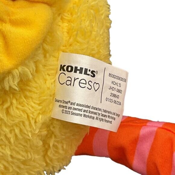 Big Bird Plush Toy 15" Sesame Street Kohls Cares Yellow & Orange Stuffed Animal - Picture 2 of 6